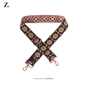 Cinghia in tessuto da 5 cm, nera, per borsa a mano, con fibbia rotonda - Product Image 1