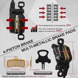 Frenos de Disco Hidráulicos de Aceite BUCKLOS OEM/ODM con 4 Pistones y Rotores para Bicicleta Eléctrica Plegable - Product Image 4