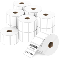 Rollo de Etiquetas Térmicas para Códigos de Barras de 2x1 Pulgadas, Autoadhesivas, Resistentes al Agua, para Impresora Térmica, Inventario y Embalaje, Venta al Por Mayor de Fábrica