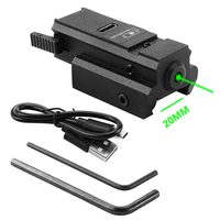 Visée laser rouge verte bleue rechargeable par USB 11 mm 20 mm, visée laser tactique de chasse USB