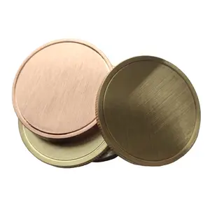 Solid Blank Copper Coin Metal Crafts Brass Coins Factory Supply