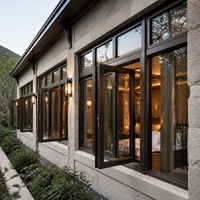 Ventana Moderna de Aluminio con Doble Acristalamiento y Malla de Acero Inoxidable para Proyectos de Hoteles y Villas con Aislamiento Acústico