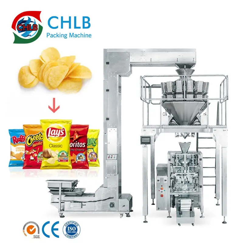 Factory Price Puff Food Crisp Banana Plantain Chips Snack French Fries Potato Chips Automatic Pouch Packing Machine