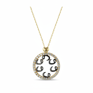 สร้อยคอทองคำ14K VAV แบบอิสลามจี้สำหรับผู้หญิงทำจากไก่งวง - Product Image 2