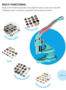 Bester Preis Manuelle Kleine Stanzmaschine Vorhangring Ösen-Druckknopf-Niet-Handpress-Ösenmaschine - Product Image 6