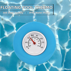 Thermomètre de <span class=keywords><strong>piscine</strong></span> flottant, facile à lire, sans batterie, étanche IPX6, <span class=keywords><strong>sonde</strong></span> en acier inoxydable 304, 0-50C, pour <span class=keywords><strong>piscine</strong></span>, étang, bain à remous - Product Image 1