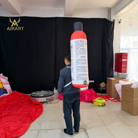 Sac à dos publicitaire gonflable portable de 1,2 m pour costume de bouteille et emballage cosmétique