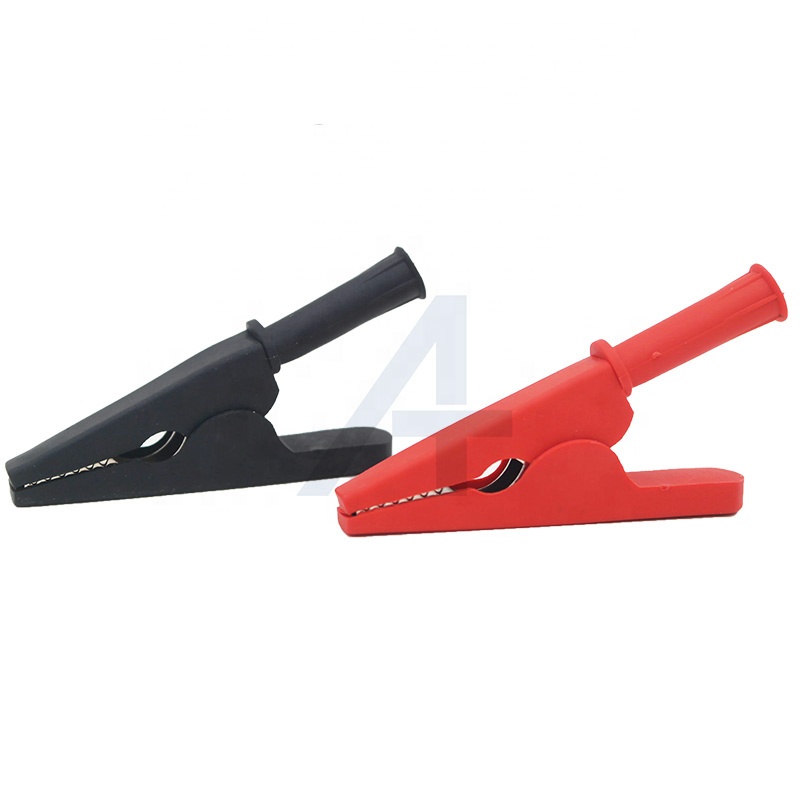 JIALUN 30AMP 80 мм крокодиловые зажимы типа «крокодил» электрические испытательные зажимы для батареи с сапогами