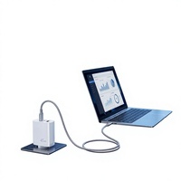 Chargeur mural double port 45W Type-C PD + USB-A QC, bloc de charge rapide PD45W QC18W, prise US EU, chargeur de voyage