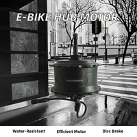 Vélo électrique écologique 48V 1000W avec moteur arrière, pneus larges, frein à disque, roue en aluminium, étanche IP65, sans balais