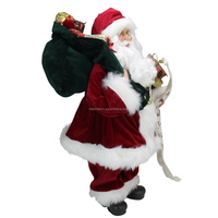 Père Noël Debout de Noël 30 à 110 cm avec Liste de Noms, Décoration Ornementale, Figurine de Collection Traditionnelle pour les Fêtes – Série Noël
