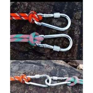 <span class=keywords><strong>Mousqueton</strong></span> robuste 316 <span class=keywords><strong>mousqueton</strong></span> PVC veste métal ressort boucle porte-clés Camping randonnée blindé tresse - Product Image 6