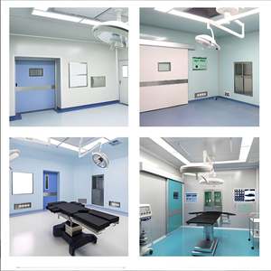 Puerta corredera eléctrica, puerta hermética de doble apertura, puerta automática hermética para sala de operaciones sellada CT room - Product Image 4