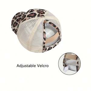 Casquette de baseball en coton respirant de haute qualité pour femme avec ouverture pour queue de cheval, casquettes à dos en maille pour femme - Product Image 2