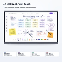 Tableau interactif intelligent mobile Google EDLA 4K, Android 16, 8 Go, 128 Go, tactile 40 points, caméra 48 MP, support tableau blanc pour bureau