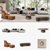 Service clé en main pour projet d'aménagement complet d'appartement : mobilier de luxe italien sur mesure, canapé de salon et ensemble de chambre à coucher