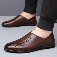 Chaussures de loisirs en microfibre pour hommes, chaussures d'été respirantes, à enfiler, couleur unie, semelles souples, mocassins, chaussures de travail