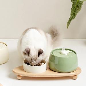 Hersteller-Großhandel: Zirkulierende, Geräuscharme und Gefilterte Futterautomaten für Haustiere, Automatische Trinkbrunnen und Futternäpfe aus Keramik für Katzen - Product Image 2