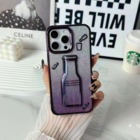 Étui de téléphone portable BAILI Factory New Beautiful Glitter Gradient 3D Coke Bottle pour Iphone 7 XR 12, coque de bouteille de vin électro-plaquée
