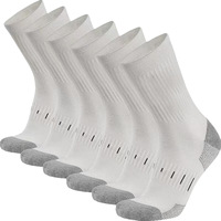 Chaussettes de sport décontractées en polyester/coton avec coussinets, soutien de la voûte plantaire et évacuation de l'humidité, anti-fatigue, pour hommes et femmes