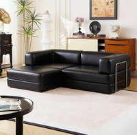 Canapé sectionnel moderne avec housse en chenille, emballage sous vide, ensemble modulaire pliable pour salon et appartement