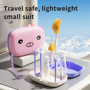 Muestra gratis Ecológico Portátil On-the-Go Juego de limpieza Multifuncional Travel-Ready Baby Biberon Drying Rack Suministros para bebés - Product Image 2