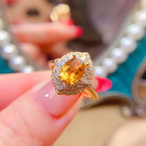 Low MOQ OEM/ODM Luxury 925 Sterling <strong>Silver</strong> Gold Plated Natural <strong>Emerald</strong> <strong>Ring</strong> for Women's Wedding Gift - Product Image 5