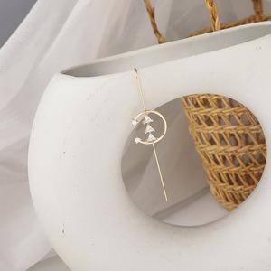 If me — boucles d'oreilles pour femme, nouveau bijou à boucle d'oreille avec crochet, en cuivre, incrusté en Zircon, collection 2021 - Product Image 4