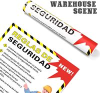 Affiche de règles de sécurité au travail, panneau de sécurité industriel, affiche de sécurité pour les employés, les usines, les entrepôts, les bureaux, la construction