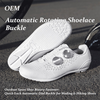 Lacets élastiques sans nœuds personnalisés en plastique et métal avec boucle pivotante rotative à verrouillage rapide pour chaussures de vélo et de cyclisme