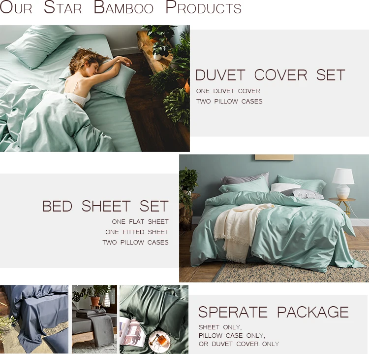 Organic bamboo bedsheet set home sheet & pillowcase sets hotel sheet bamboo bed sheet set