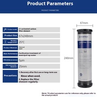 PENTEK Bentel C1 – Élément filtrant en carbone haute efficacité certifié NSF – Cartouche de filtre à eau en bloc de carbone pour les États-Unis
