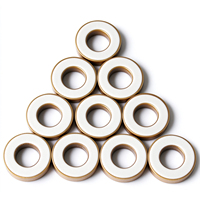 Cincin Keramik Piezo OD16-20mm, Keramik Piezoelektrik Kustom untuk Sensor Ultrasonik Pzt4 Pzt8 Pzt5 Getaran Radial