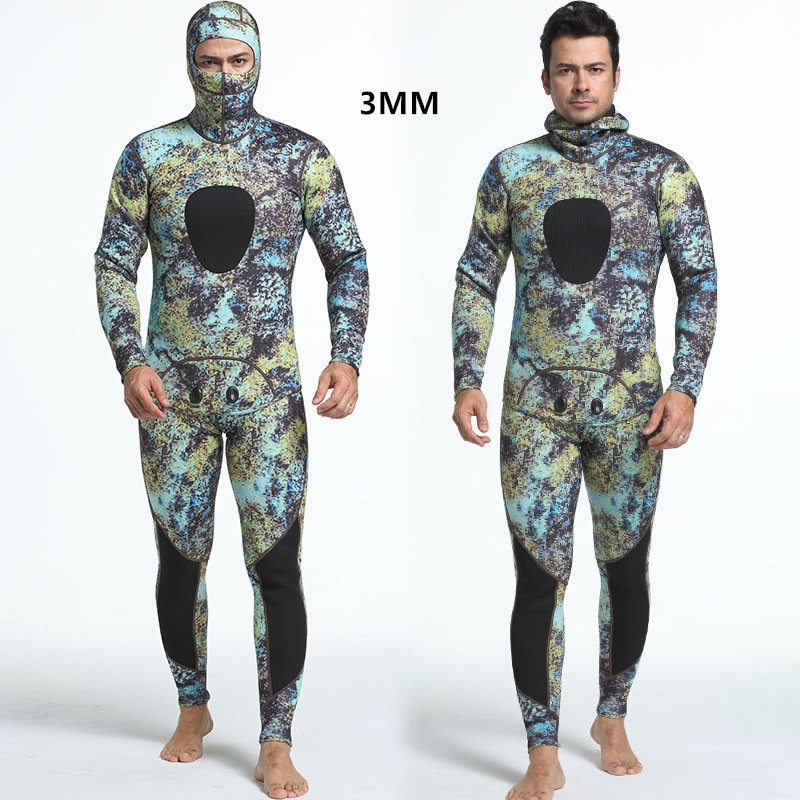 Неопреновый гидрокостюм 3 мм, цельный и закрытый костюм для дайвинга для мужчин, подводное плавание, серфинг, подводное плавание, подводная охота, большие размеры