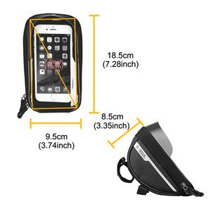 Bolsa para manillar de bicicleta B Soul con funda para teléfono con pantalla táctil, resistente al agua, almacenamiento frontal para ciclismo, para uso en bicicleta - Product Image 2
