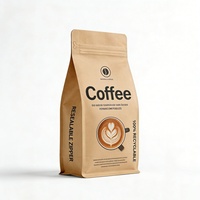 Sac alimentaire compostable imprimé sur mesure, pochette en papier kraft biodégradable, emballage écologique pour café, thé, collations, aliments pour animaux, emballage organique