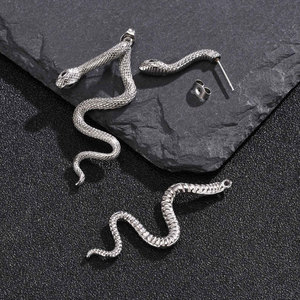 Pendientes de Serpiente de Acero Inoxidable 316L Coreanos al por Mayor, Chapados en Oro PVD de 14k y 18k, Joyería de Alta Calidad para Mujer - Product Image 2