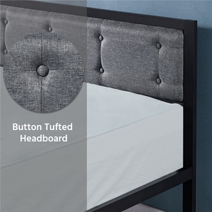 Tête de lit en acier, couvre-lit souple, tailles King/Queen Size, Double - Product Image 5