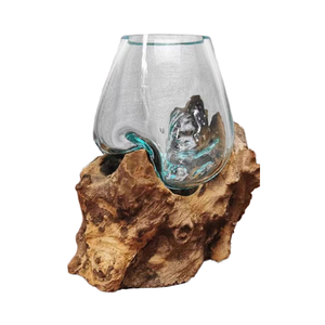 DIY透明玻璃地板花瓶，带花浮木优雅DIY玻璃容器风格水晶花瓶 - Product Image 3