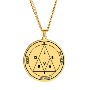 จี้สร้อยคอสแตนเลสสตีลลายรูปทรงห้าแฉกแห่งดาวอังคาร รุ่น HLSS254 รูปทรงลึกลับของกษัตริย์โซโลมอน พระองค์ที่สาม  แบบตัดด้วยเลเซอร์ - Product Image 1