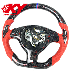 Volant sport personnalisé en fibre de carbone forgée pour BMW M M3 E46 E39 E53 X5 330i 325i F10 F20 F30 F80 F82 - Product Image 1