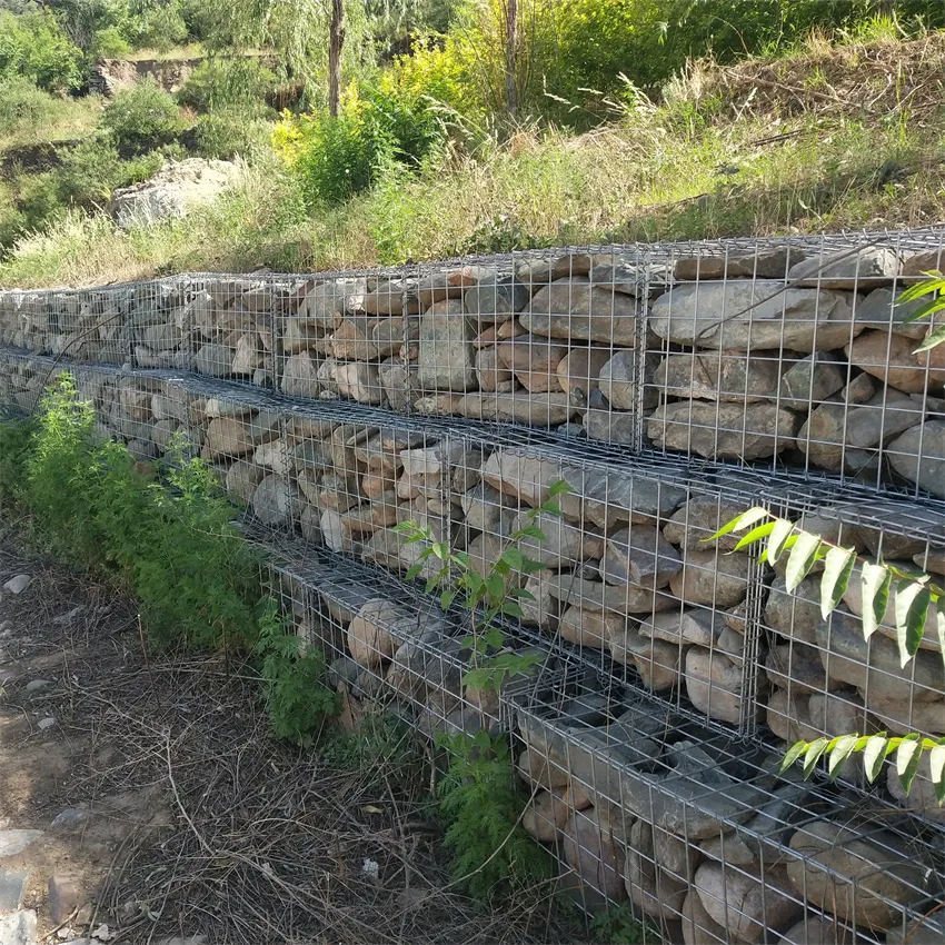 Gabion Wire Mesh Box PVC-beschichtete Gabionen wände Gabionen für Steine