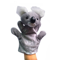 Marionnette de doigt en peluche super douce en coton PP avec bouche mobile pour enfants, doublure en maille, motif lion mignon et amusant, expédition rapide, en stock