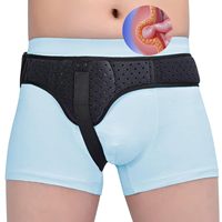 Ceinture de soutien ajustable pour hernie inguinale unilatérale adulte avec coussinets de compression amovibles pour hommes