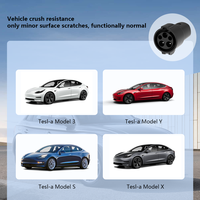 Adaptateur de charge portable OEM HL EV-ATE1 pour véhicule électrique SAE J1772 Type 1 vers Tesl-a 80A 250V IP54 Chargeur de véhicule électrique