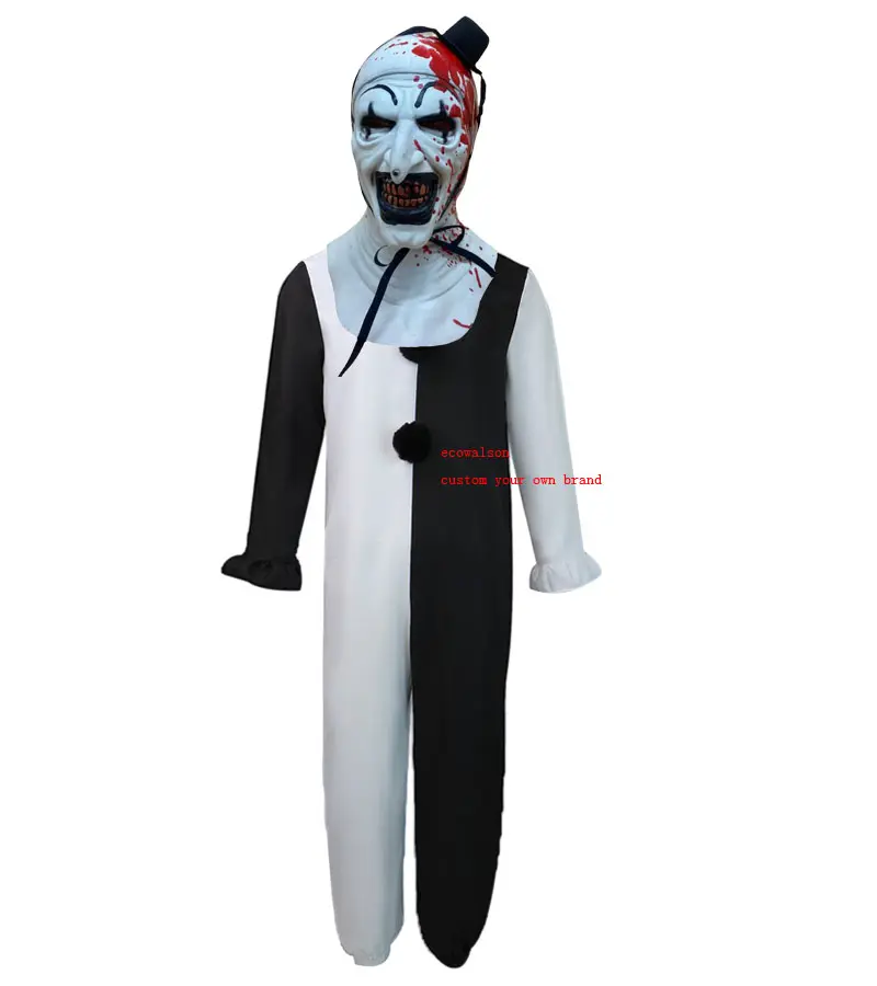 Ecowalson Halloween người lớn đáng sợ chú hề ác xiếc cosplay trang phục cổ điển người đàn ông Đẫm Máu kẻ giết người chú hề lễ hội phục sinh ưa thích ăn mặc
