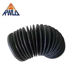 Cilindro hidráulico Tornillo de protección Cubierta de costura Maquinaria fuelle flexible de goma para equipos de elevación y transporte