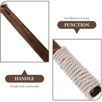 Lampe à huile de torche de jardin en bois avec corde à mèche pour fête de survie en plein air Camping mariage