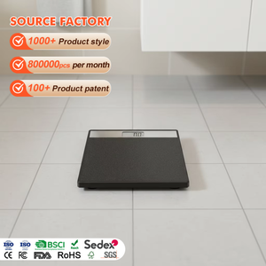 Produit populaire pour la maison, balance corporelle électronique personnelle en verre avec écran LCD numérique, capacité de <span class=keywords><strong>150</strong></span> <span class=keywords><strong>kg</strong></span> (330 lb) - Product Image 1