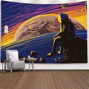 Astronaute <span class=keywords><strong>Tapisserie</strong></span> L'espace Hippies Mur Tapis <span class=keywords><strong>Tapisserie</strong></span> Psychédélique Polyester Lune Tapisseries Mur <span class=keywords><strong>Tissu</strong></span> Grande Chambre Mur <span class=keywords><strong>Tissu</strong></span> - Product Image 2